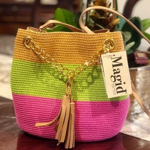 Magid Woven Straw/woven/Rattan Shoulder Bag/purse